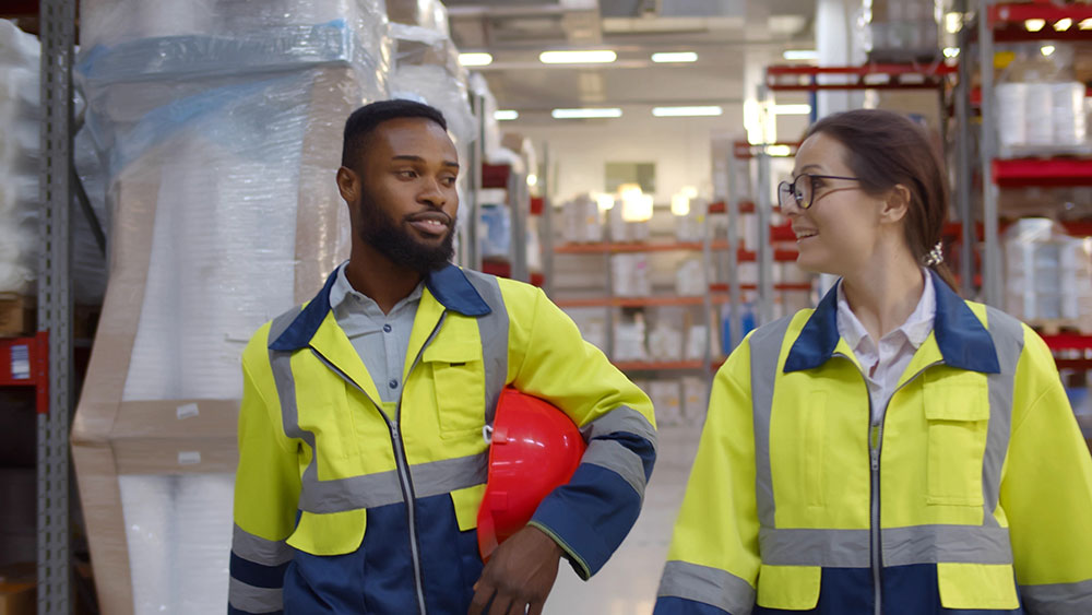 workers in warehouse photo